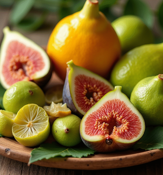 Fruits variés sur une table en bois rustique