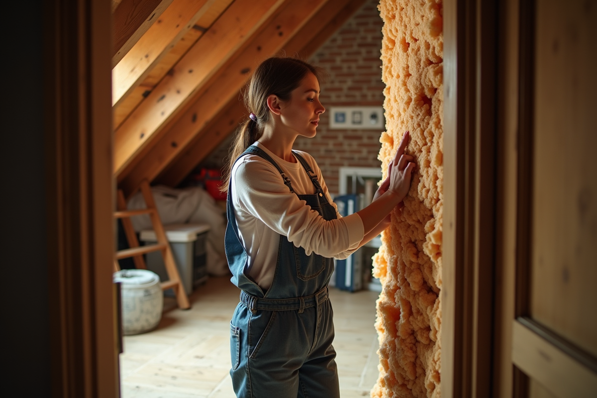 Jeune femme examinant l